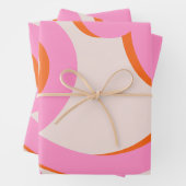 Roze Abstract lijn penseelstreken Inpakpapier Vel (In situ)