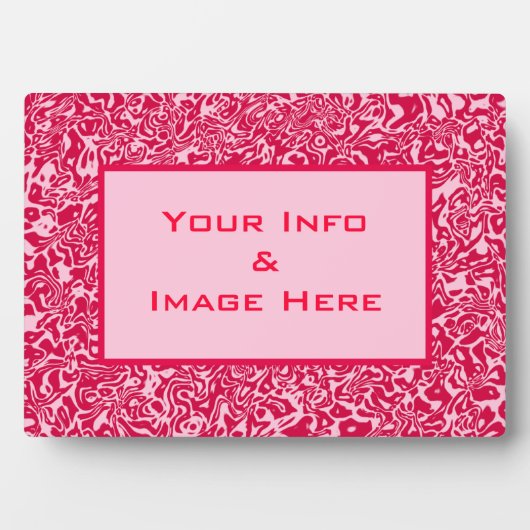 Roze Abstract Lijst Fotoplaat (voorkant)