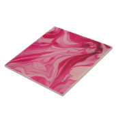 Roze abstract marmeren patroon home kantoor decor tegeltje (Zijkant)