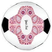 roze Abstract met druppelpannen Voetbal (Gedraaid)