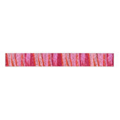 Roze Abstract met Tinsel Stripe Grosgrain Lint (Voorkant)