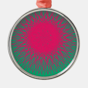 roze abstract metalen ornament