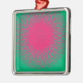 roze abstract metalen ornament (Links)