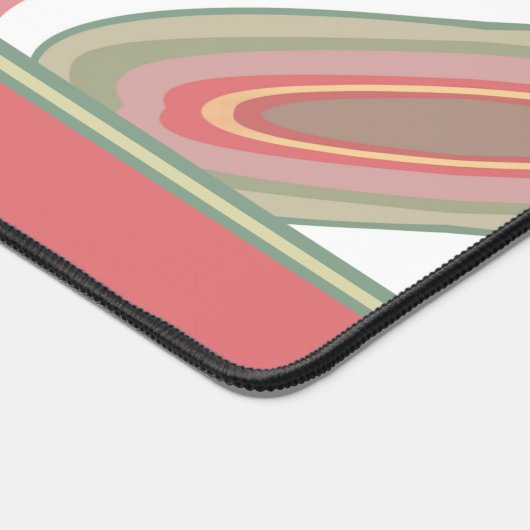 Roze Abstract Modern Kleurrijk Boho Naam Quote Bureaumat (Hoek)