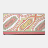 Roze Abstract Modern Kleurrijk Boho Naam Quote Bureaumat (Voorkant)