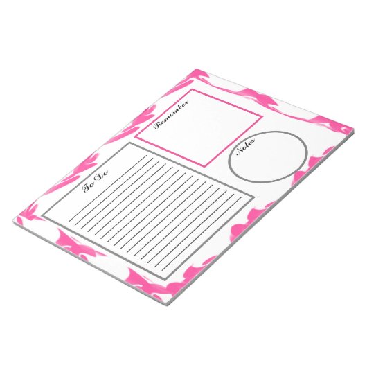 Roze Abstract om te doen Notitieblok (Schuin)