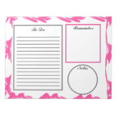 Roze Abstract om te doen Notitieblok (Voorkant)