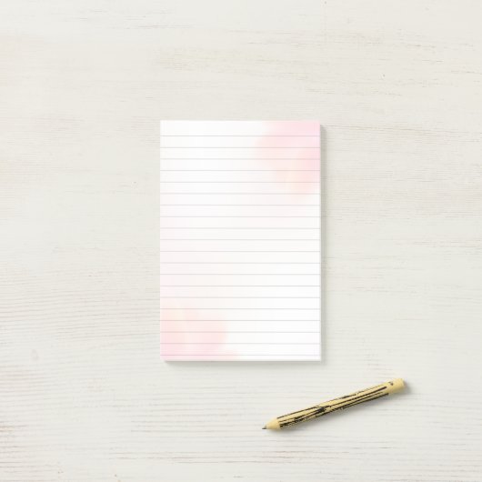 Roze Abstract Ontwerp 3M Post-it® Notities Notes (Op bureau)