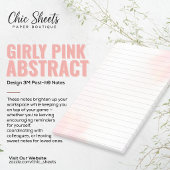 Roze Abstract Ontwerp 3M Post-it® Notities Notes