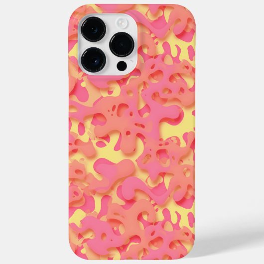 Roze Abstract organisch patroon Case-Mate iPhone Case (Achterkant)