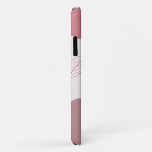 Roze Abstract Organische Vormen iPhone Case (Achterkant/rechts)