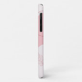 Roze Abstract Organische Vormen iPhone Case (Achterkant/links)