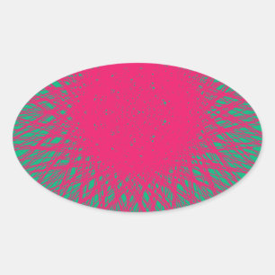 roze abstract ovale sticker