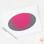 roze abstract ovale sticker (Envelop)