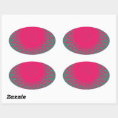 roze abstract ovale sticker (Vel)
