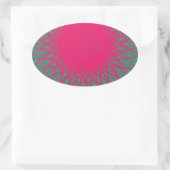 roze abstract ovale sticker (Tas)
