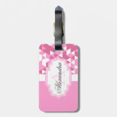 Roze Abstract patroon Bagagelabel (Achterkant verticaal)