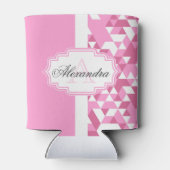 Roze Abstract patroon Blikjeskoeler (Achterkant)