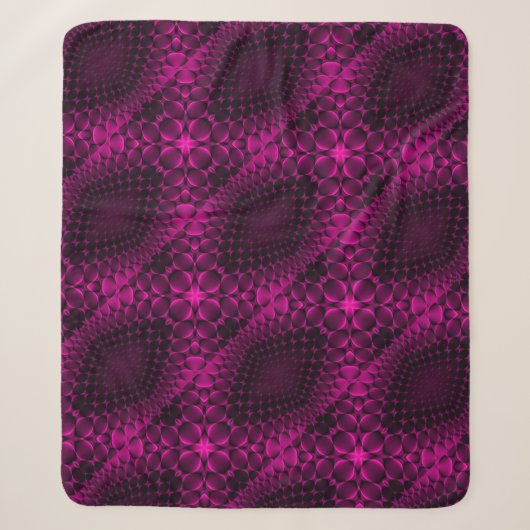 Roze Abstract Patroon Dekbed Sherpa Deken (Voorkant)