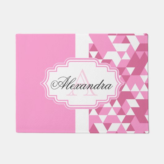 Roze Abstract patroon Deurmat (Voorkant)