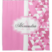 Roze Abstract patroon Douchegordijn (Voorkant)