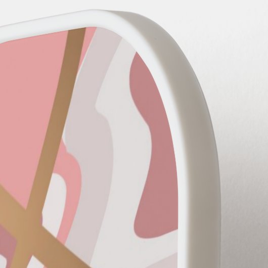 Roze Abstract Patroon Gepersonaliseerd Pickleball Paddle (Links Detail)