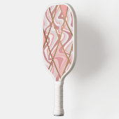 Roze Abstract Patroon Gepersonaliseerd Pickleball Paddle (Links)