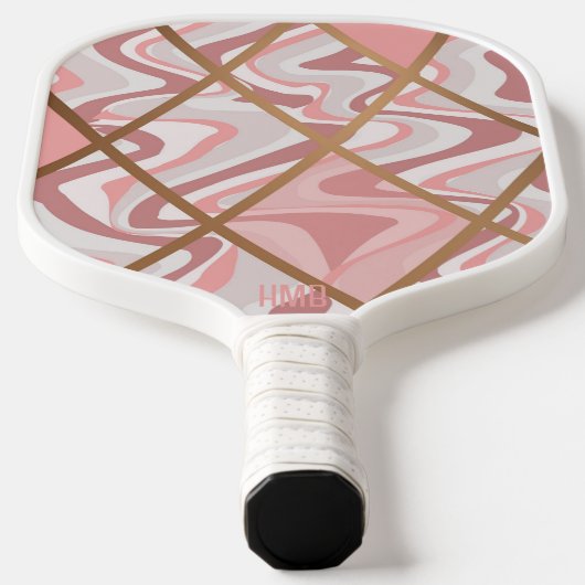 Roze Abstract Patroon Gepersonaliseerd Pickleball Paddle (Laagn)