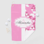 Roze Abstract patroon Golfhanddoek (Insitu)