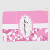 Roze Abstract patroon Golfhanddoek (Horizontaal)
