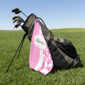 Roze Abstract patroon Golfhanddoek (Groen)