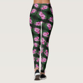 Roze Abstract patroon kosmos Flowers Leggings (Achterkant)