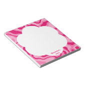 Roze abstract patroon notitieblok (Schuin)