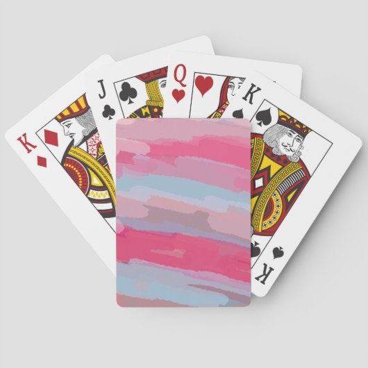 Roze Abstract patroon Speelkaarten (Achterkant)