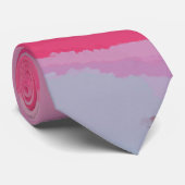 Roze Abstract Patroon Stropdas (Opgerold)