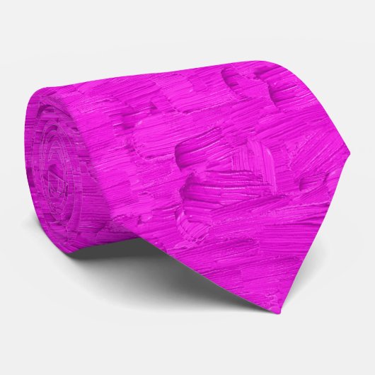 Roze Abstract Patroon Stropdas (Opgerold)