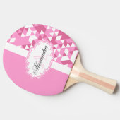 Roze Abstract patroon Tafeltennisbatje (Zijkant)