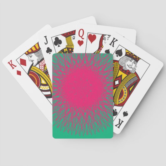 roze abstract pokerkaarten (Achterkant)