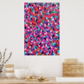 Roze Abstract Poster (Keuken)