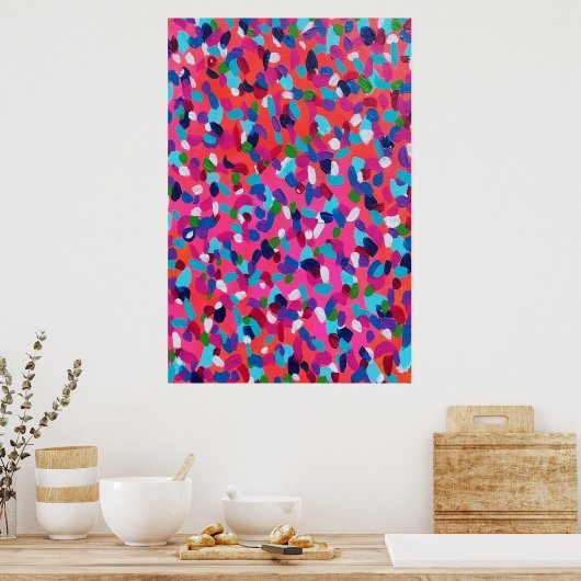 Roze Abstract Poster (Keuken)