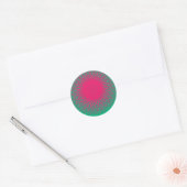 roze abstract ronde sticker (Envelop)
