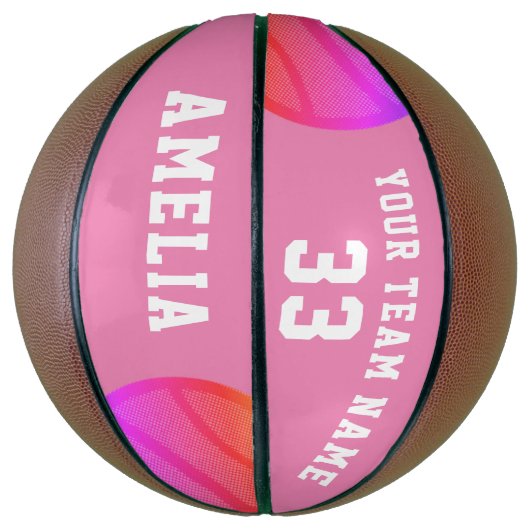 Roze Abstract team van de Speler van de Band van d Basketbal (Verticaal)