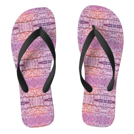 Roze Abstract Teenslippers (Voetbed)