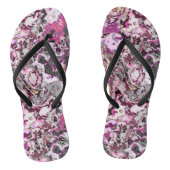 roze Abstract Teenslippers (Voetbed)