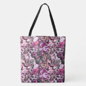 roze Abstract Tote Bag (Voorkant)