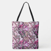 roze Abstract Tote Bag (Achterkant)