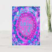  Roze Abstract Verjaardagsmeisje Trendy Kaart (Voorkant)