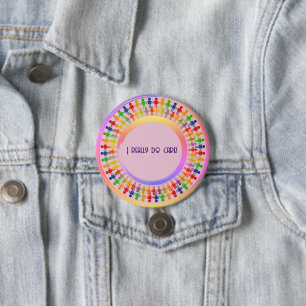 Roze Abstract Verkiezingscampagne Kleurrijk Ronde Button 7,6 Cm