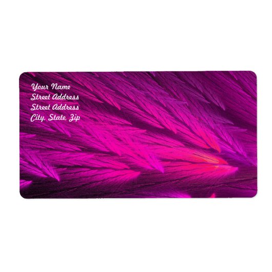 Roze Abstract verzendlabel (Voorkant)