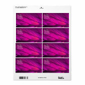 Roze Abstract verzendlabel (Full Sheet)